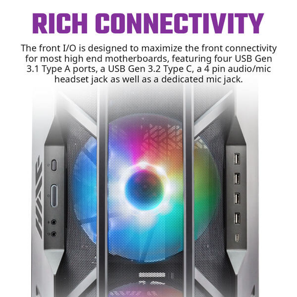 Cooler Master HAF 700 Titanium Grey ARGB E-ATX Full Tower Case